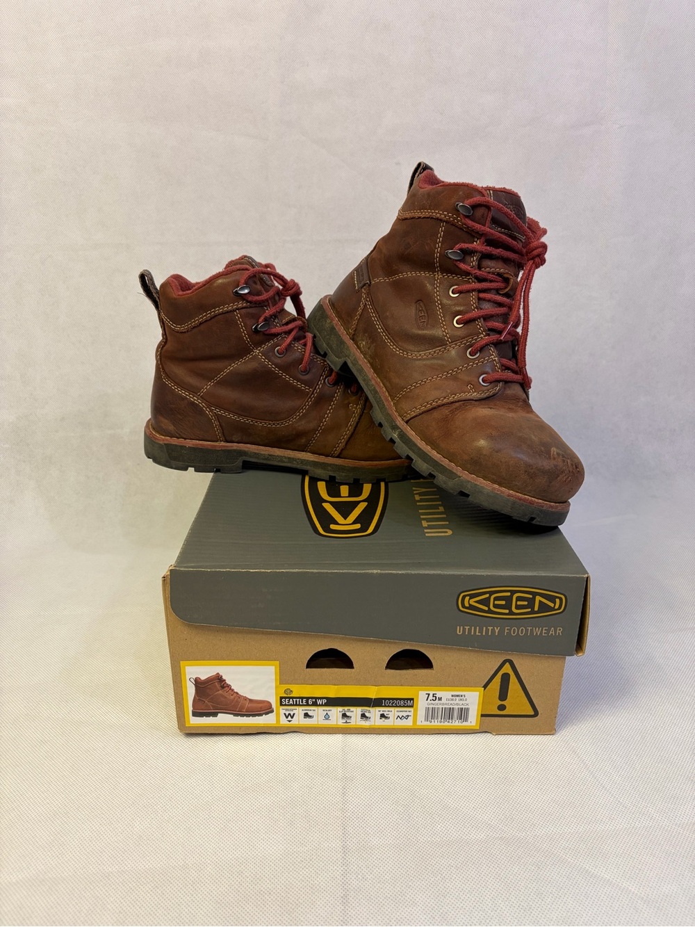 KEEN Seattle Leather Work Boots 7.5 W